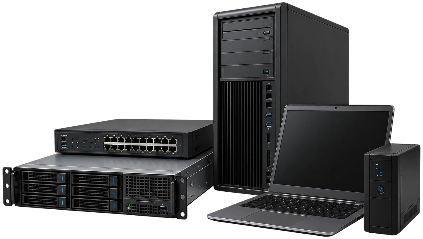 Poslovna IT oprema – server, mrežni switch, radna stanica, laptop i UPS